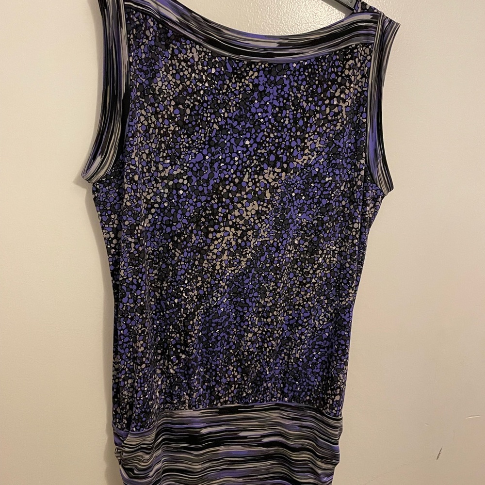 BCBG Purple and Black size large Short Dress new without tag